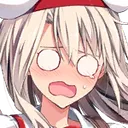 Anime girl with wide white eyes and a gaping mouth expressing intense panic.