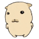 A small, pale yellow creature with a blank, wide-eyed expression staring forward.