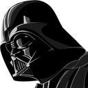 Darth Vader in profile view wearing his iconic black helmet.