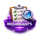 Clipboard with a checklist and a magnifying glass floating over a purple, sparkling background.