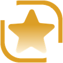A simple five-pointed golden star icon.