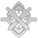 Physical damage emblem featuring two crossed swords on a dark background.