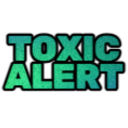 Toxic Alert text in a glowing green font on a black background.