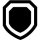 Solid black square shape with sharp corners.