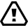 Warning sign with a black exclamation mark inside a yellow triangle.