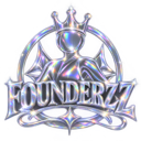 Silver metallic emblem with a central figure and a shiny, reflective surface.