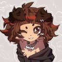 A winking anime-style character with brown hair and dog ears wearing a bone collar.