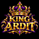 A golden crown sits above the text King Ardit in a dark, ornate style.