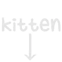 kittenpointdown