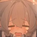 Anime girl with flushed cheeks and teary eyes looking overwhelmed.