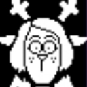 Deer character with wide eyes and an open mouth looking confused.