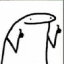 A simple white stick-figure puppet with a blank face giving a double thumbs-up gesture.
