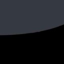 A dark gray curved line set against a solid black background.