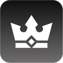 A white crown icon centered on a dark gray rounded square background.