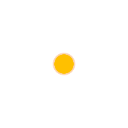 A glowing yellow circle centered on a black background.