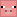 A pixelated pink pig face with a blank, wide-eyed expression.