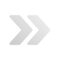 A gray forward-pointing chevron arrow with a small blue accent at the bottom.