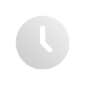 Clock icon with two hands pointing to the time against a circular background.