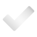 A white checkmark symbol on a dark background.