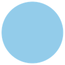 Light blue circle on a black background.
