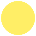 A solid yellow circle centered on a black background.