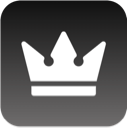 Crown icon in white against a dark gray background.