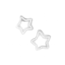 Two stylized stars with a soft white glow against a black background.