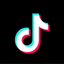 A white musical note symbol with red and blue glitch-style color shifts on a black background.
