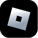 A tilted silver square with a hollow square center against a black background.