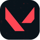 A red V-shaped logo centered on a dark, textured background.