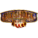 A metallic gold and red vintage-style logo emblem with ornate text on a black background.