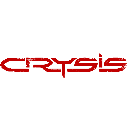 Red stylized text logo with sharp angular edges on a black background.
