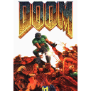 A soldier in green armor firing a weapon at a crowd of red demons.
