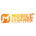 A stylized orange logo with sharp, angular typography on a black background.