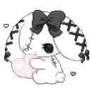 blacklacebunnyheart