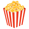 Popcorn bucket filling and emptying in a repeating animation loop.