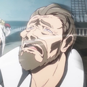 A bearded man with a pained, tearful expression looking upward in dramatic despair.