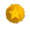 Four colorful coins each featuring a star symbol in different orientations.