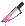 Knife with a black handle and a silver blade dripping with pink liquid in a pixel art style.
