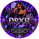 Woman posing in front of a moon and city skyline with diamonds and the text DRXR Lab Welcome.