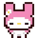MyMelodyExcited animated Discord emote - ꒰ . 🧁 。derpy’s corner ◟ `` ˖ ꒱