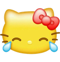 HelloKittyLaughing custom emote - ꒰ . 🧁 。derpy’s corner ◟ `` ˖ ꒱