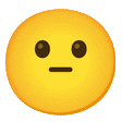Four yellow faces with flat mouths and eyes shifting in different directions.