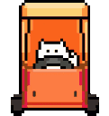 Annoying Dog from Undertale spinning inside a small red toy car.