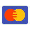 Two overlapping circles, one red and one yellow, against a blue rectangular background.