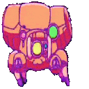 A multi-colored robotic spider performing a rhythmic dance motion.