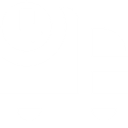 A white line-art icon of a delivery truck with a large clock face on its side against a black background.