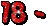 The number eighteen repeated three times separated by hyphens in a red pixelated font with a dark drop shadow.