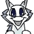 A stylized white and gray creature with large eyes transitioning from a wide grin to a squinty-eyed smug expression.