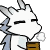 A white cartoon dragon with closed eyes calmly sipping from a brown mug with steam rising.